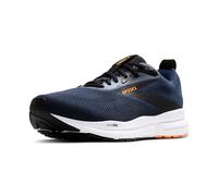 BROOKS Men's Trace 4 Sneaker, Peacoat Black Orange Pop, 10 UK