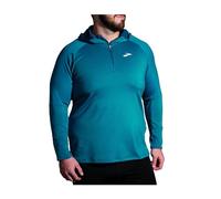 BROOKS 211402421 Notch Thermal Hoodie 2.0 Sweatshirt Men's Htr Dk Ocean/Dk Ocean Size 35