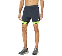 BROOKS 211405044 Run Visible 5" 2-in-1 Short Shorts Men's Asphalt/Nightlife Size 40