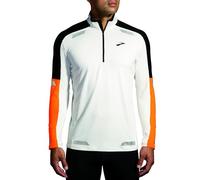 BROOKS Run Visible 1/2 Zip 2.0 - Men - White / Orange / Black - size L- model 2024 L