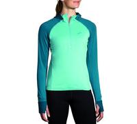 BROOKS 221568438 Notch Thermal Hoodie 2.0 Sweatshirt Women's Aqua/Moroccan Blue Size 20