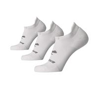 BROOKS 280493100 Run-In No Show 3-Pack Socks Unisex Adult White Size 25