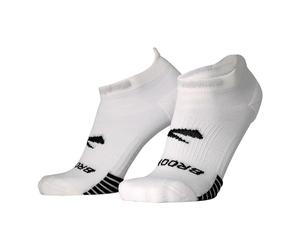 BROOKS 280496100 Ghost Lite No Show 2-Pack Socks Unisex Adult White Size 35