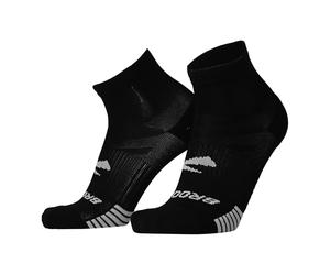BROOKS 280497001 Ghost Lite Quarter 2-Pack Socks Unisex Adult Black Size 25