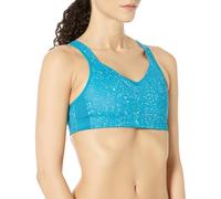 BROOKS 350081464 Drive Convertible Run Bra Sports Bra Women's Lagoon Speckle Print Size 0341E