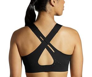 BROOKS 350084001 Dare Crossback Run Bra 2.0 Sports Bra Women's Black Size 034CD