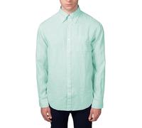 Brooks Brothers Men's All Linen The Original Polo Long Sleeve Shirt, 218101 Aqua Green, Medium