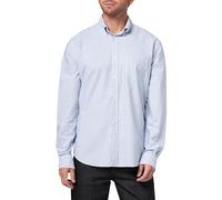 Brooks Brothers Men's Friday Oxford Long Sleeve Pattern Sport Shirt, Blue/Navy Tattersall, Large