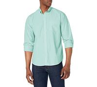 Brooks Brothers Men's Friday Sport Shirt Long Sleeve Poplin Solid Button, Green, XL