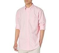 Brooks Brothers Men's Long Sleeve Button Down Original Oxford Cotton Shirt, Solid, Pink, Medium