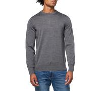 Brooks Brothers Men's Merino Wool Crewneck Long Sleeve Sweater, Grey Heather, Large