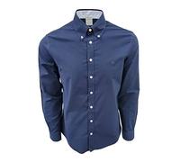 Brooks Brothers Mens Milano Fit Buttondown Shirt (X-Large, Navy (Navy Logo), x_l)