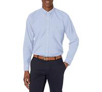 Brooks Brothers Men's Non-Iron Long Sleeve Button Down Stretch Oxford Sport Shirt, Light Blue Gingham, Medium