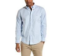 Brooks Brothers Men's Non-Iron Long Sleeve Button Down Stretch Oxford Sport Shirt, Solid, Light Blue, S