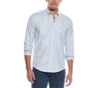 Brooks Brothers Men's Non-Iron Long Sleeve Button Down Stretch Oxford Sport Shirt, Solid, Light Blue, XL