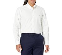 Brooks Brothers Men's Non-Iron Long Sleeve Button Down Stretch Oxford Sport Shirt, Solid, White, S