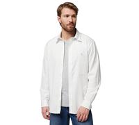 Brooks Brothers Men's Non-Iron Stretch Oxford Sport Shirt Long Sleeve Solid, White, XXL