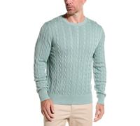 Brooks Brothers Men's Supima Cotton Half-Zip Sweater Pullover, Jade, Large