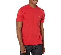 Brooks Brothers Men's Supima Cotton Short Sleeve Crew Neck Logo T-Shirt, Red, Medium