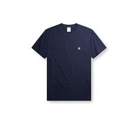 Brooks Brothers Men's Supima Cotton Short Sleeve Crewneck Logo T-Shirt, Navy, Medium