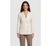 Brooks Brothers Pinstripe Linen Blend Double-breasted Blazer White size S | Blazers Outlet | Women | White S