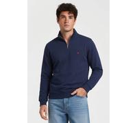 Brooks Brothers Plain Half-zip Sweatshirt Cotton Navy size XXXL | Sweaters Outlet | Men | Blue XXXL