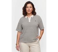 Brooks Brothers Striped Linen-cotton Jersey Polo With Logo White size L | Poloshirts Outlet | Women | White L