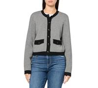 Brooks Brothers Women's Wool Blend Houndstooth Sweater Jacket, Black Houndstooth, XS
