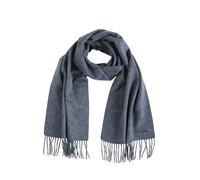 Brooks Brothers Wool and Cashmere Woven Solid Scarf with Twisted Fringe - Men's Luxury Winter Scarf, 66-inches x 12-inches, Charcoal, One Size