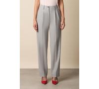 Brooks Brothers Wool Blend Stretch Pleated Trousers Light Grey size 46 | Straight Pants Outlet | Women | Gray 46