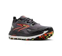 BROOKS Men's Cascadia 18 GTX Sneaker, Blackened Pearl/Black/Tomato, 6.5 UK