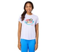 Brooks Distance Graphic Short Sleeve Heather Violet Dash/Run Day MD (US Women's 8-10)