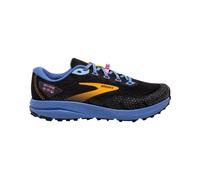 BROOKS Women's Divide 3 Sneaker, Black/Blue/Yellow, 6.5 UK