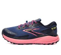 Brooks Women's Divide 5 Sneaker, Grey Blue Pink Lime, 5.5 UK