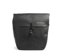 Brooks Brick Lane Roll-Up Pannier Black-Black Canvas w/ Leather Belts