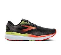 BROOKS Men's Ghost 16 Sneaker, Black/Mandarin Red/Green, 7.5 UK