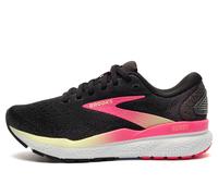 Brooks Ghost 16 Womens Running Shoes | Running Trainers | Black / Pink / Yellow | UK Size 6