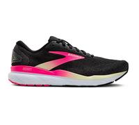 BROOKS Women's Ghost 16 Sneaker, Black/Pink/Yellow, 8 UK