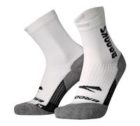 Brooks Ghost Crew Socks I Performance Running Cushioned Socks with Arch Support for Men & Women, White/Br Crew, 9