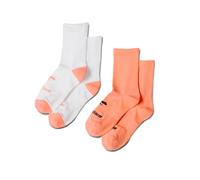 Brooks Ghost Lite Crew 2-Pack Socks White Orange, Size L
