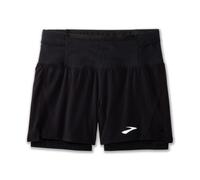 Brooks High Point 5 Inch 2-in-1 2.0 Men's Shorts | UK 2XL in Black
