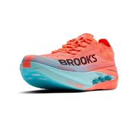 BROOKS Men's Hyperion Elite 5 Sneaker, Pink Clay/Atomizer Blue, 9.5 UK