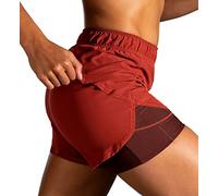 Brooks Ladies Chaser 2-in-1-Shorts 12,7 CM, Copper/Run Raisin, x-Large
