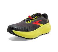 Brooks Men’s Caldera 6 Trail Running Shoe, Black/Fiery Red/Blazing Yellow, 8