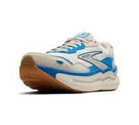 Brooks Men’s Ghost Max Suede/Leather Neutral Running & Walking Shoe, Silver Lining/Blue/Surf the Web, 12 UK