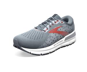 Brooks Men's Addiction GTS 15 Supportive Running Shoe - Grey/Ebony/Chili Oil - 8 Wide