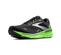 BROOKS Men's Adrenaline GTS 23 Sneaker, Black/Green Gecko/White, 7.5 UK