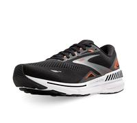 BROOKS Men's Adrenaline GTS 23 Sneaker, Black/Mardarin Red/Silver, 7 UK