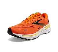 BROOKS Men's Adrenaline Gts 23 Sneaker, Red Orange/Black/Yellow, 10.5 UK