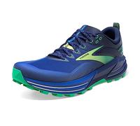 Brooks Men's Cascadia 16 Sneaker, Blue/Surf The Web/Green, 10.5 UK